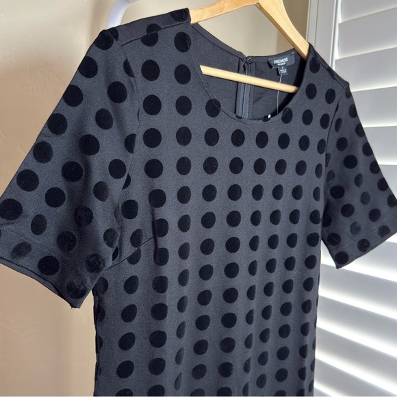 Women’s Polka Dot Shift Mini Dress Size 4 in Black - Picture 2 of 6